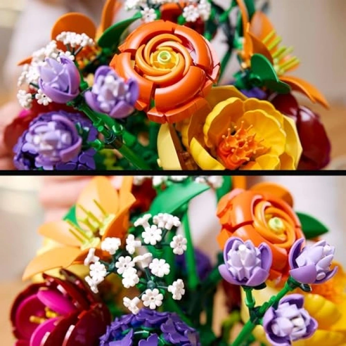 Yapay Çiçekler İçeren Koleksiyonluk Model Yapım Seti