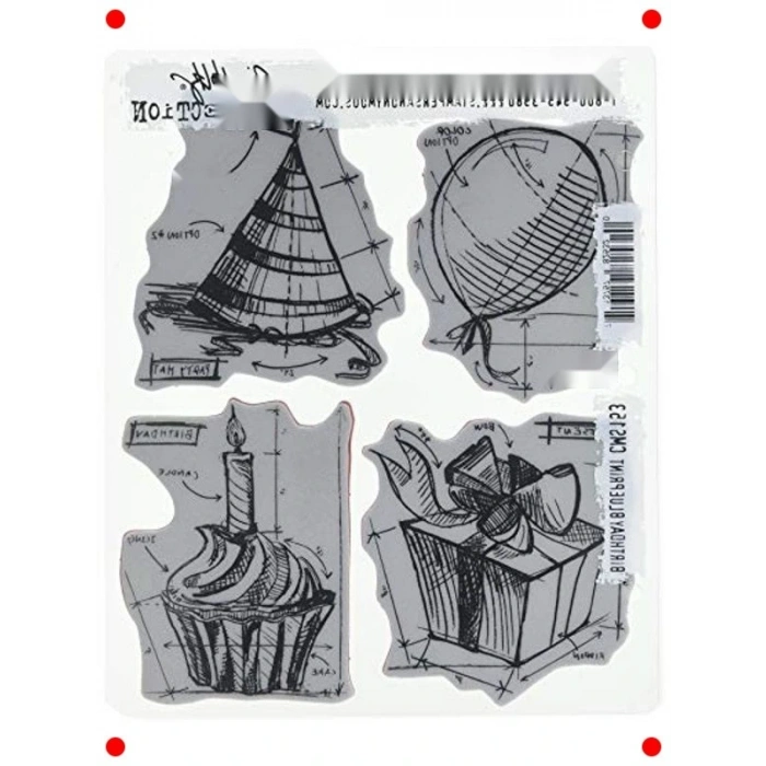 Yapışkan Lastik Damga Seti - Sanatsal Tasarım