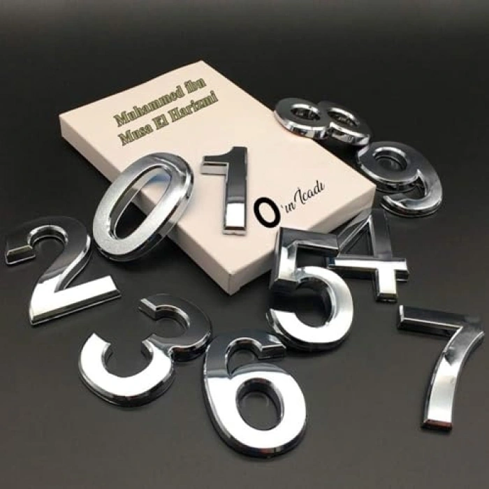 Yapışkanlı Kapı Numarası, 50 mm, Krom Renk, Numara 2