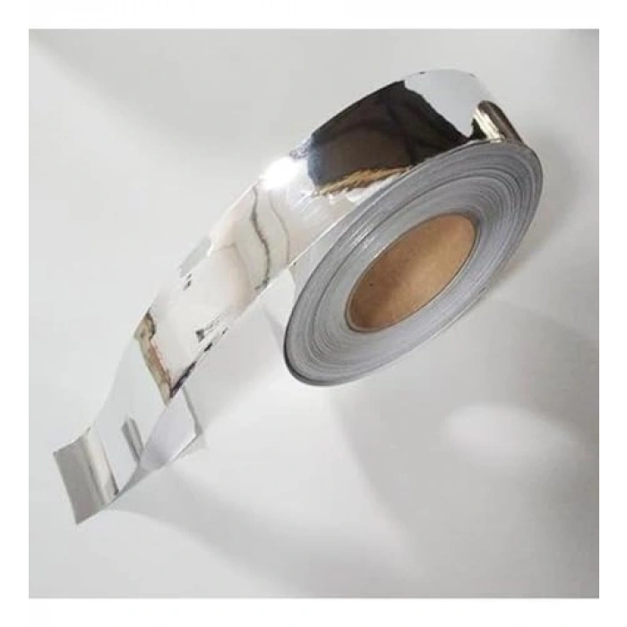 Yapışkanlı Krom Nikelaj Bant, 10 cm x 5 Metre