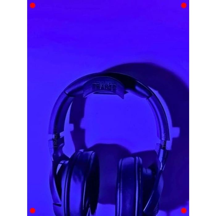 Yapışkanlı Kulaklık Tutucu - Düzenli Masa İçin Siyah