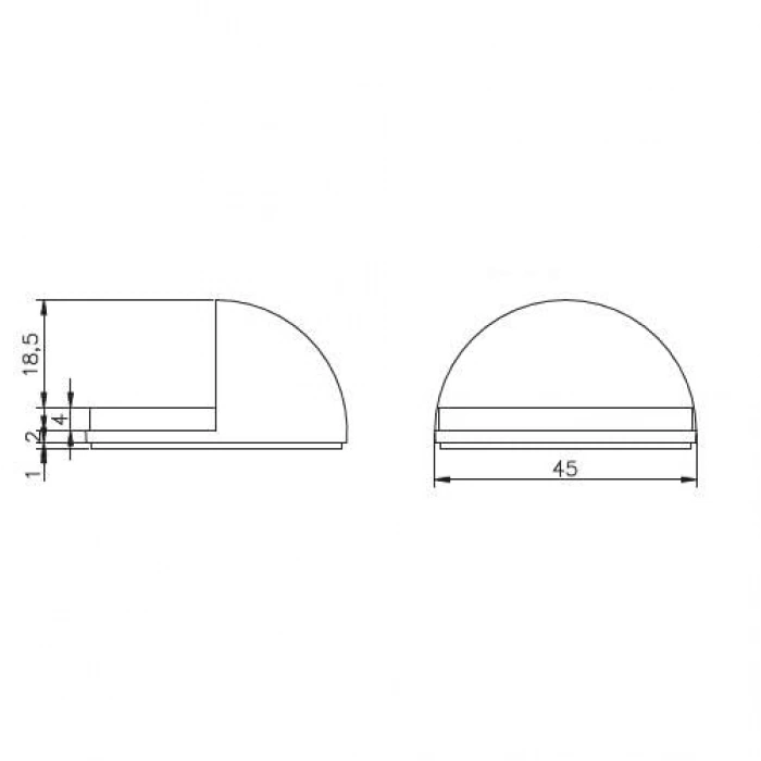Yapışkanlı Mat Kapı Stoperi - Saten Renk Seçeneğiyle