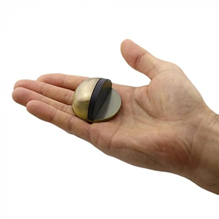 Yapışkanlı Metal Kapı Stoperi, Antik Sarı 5 Adet