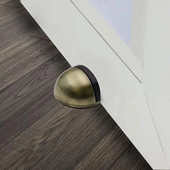 Yapışkanlı Metal Kapı Stoperi, Antik Sarı 5 Adet