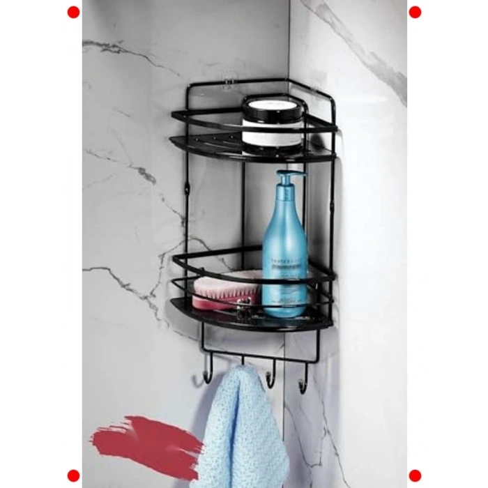 Yapışkanlı Paslanmaz Ayarlanabilir Banyo Rafı