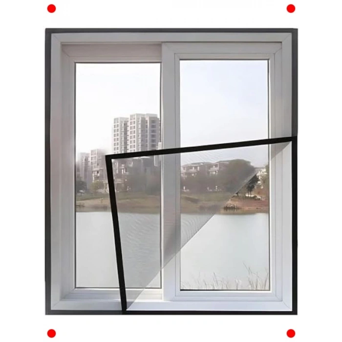 Yapışkanlı Pencere Sineklik Teli - Böcek Koruması 1x1M