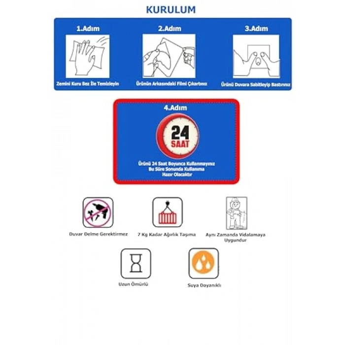 Yapışkanlı Telefon Raflı Tuvalet Kağıtlığı - Mat Siyah