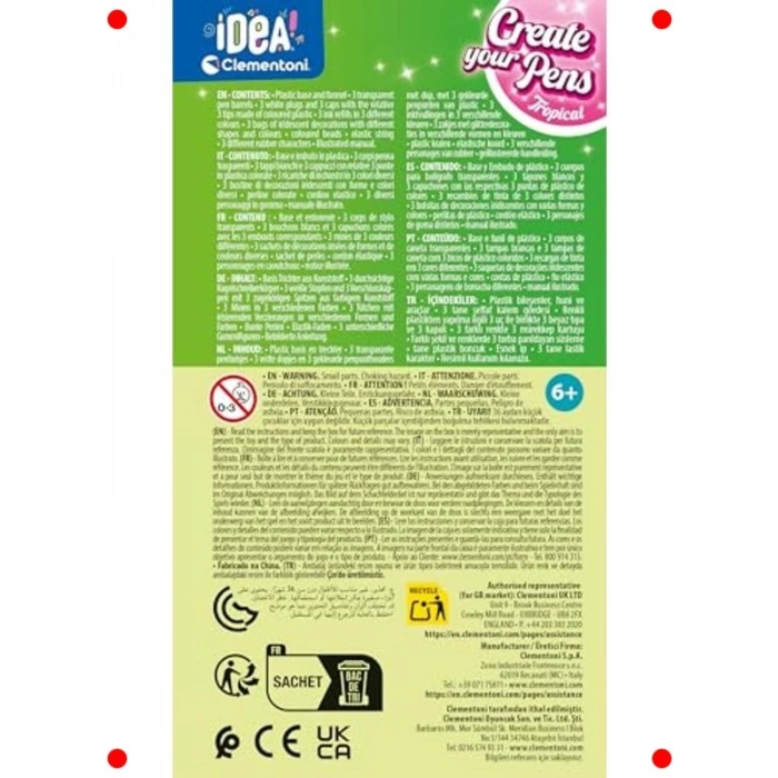 Yaratıcı Kalem Tasarım Seti - Tropikal Temalı