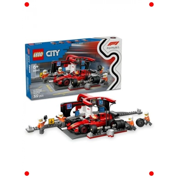 Yarış Arabası Pit Stop Yapım Seti (322 Parça)