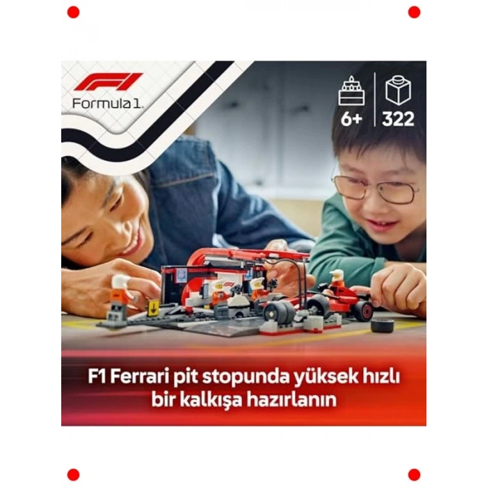 Yarış Arabası Pit Stop Yapım Seti (322 Parça)