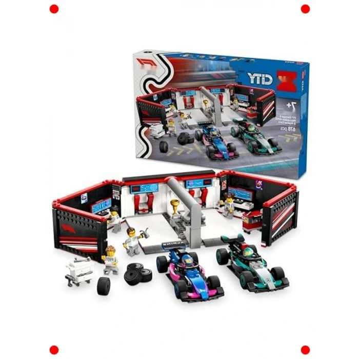 Yarış Garajı ve Spor Arabaları Yapım Seti (678 Parça)