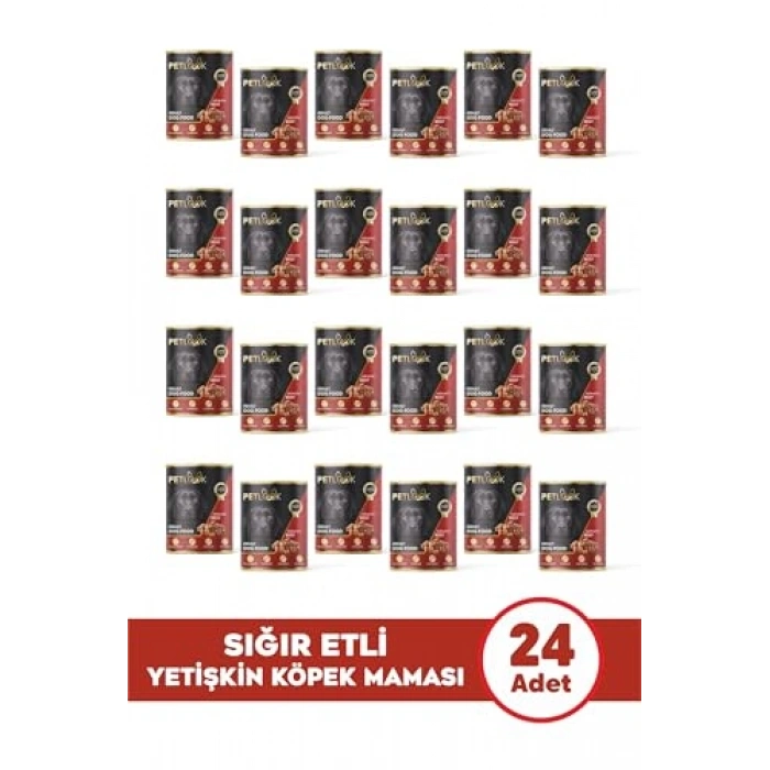 Yaş Mama - Yetişkin Sığır Etli Pate, 415 gr, Düşük Tahıllı