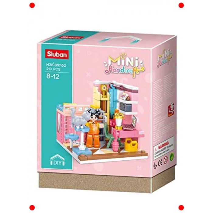 Yatak Odası Yapım Seti - 210 Parça Mini Blok Oyuncak