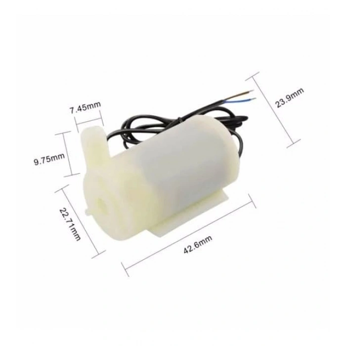 Yatay Dalgıç Su Pompası, DC 2.5V-6V 120L/H Kapasite