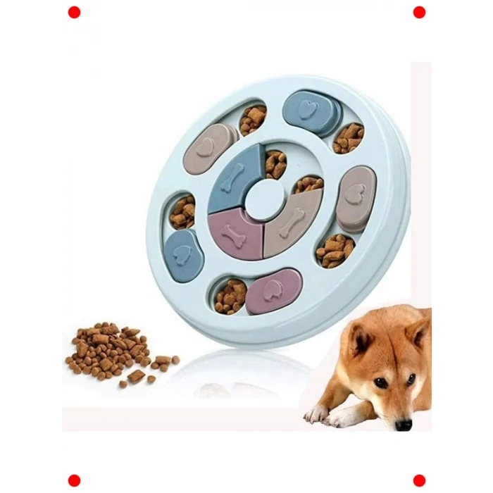 Yavaş Besleyici Köpek Bulmaca Oyuncak Mavi