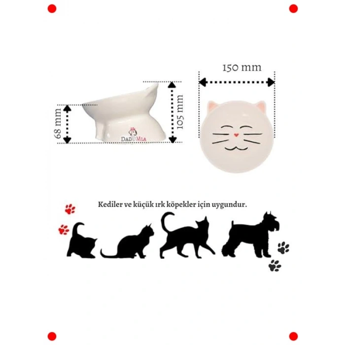 Yavaş Yeme Porselen Mama Kabı - Evcil Dostlar İçin
