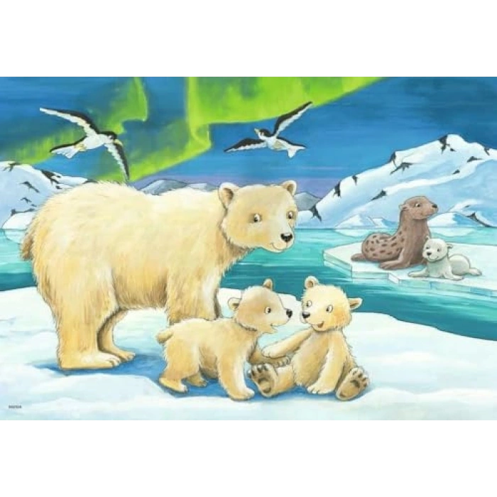 Yavru Hayvanlar Temalı 12 Parça Puzzle Seti, Eğlenceli