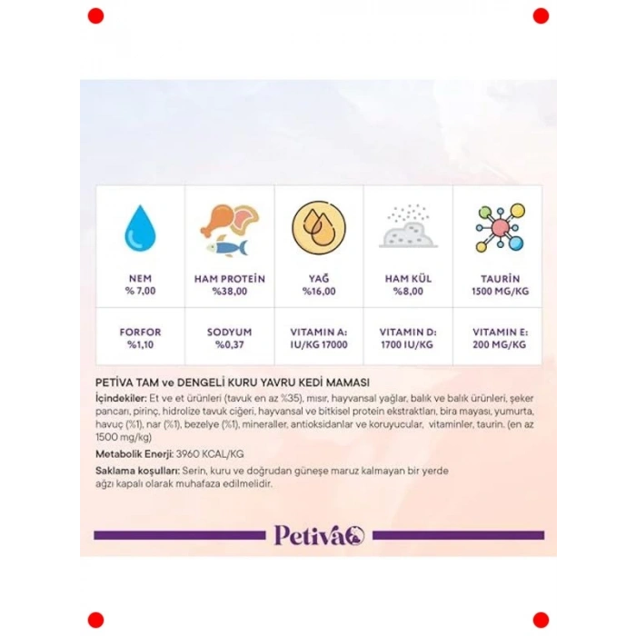 Yavru Kediler İçin Tavuk Etli Kuru Mama 1.5 Kg