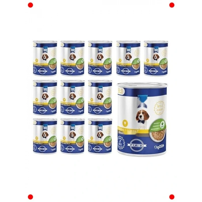 Yavru Köpek Tavuklu Jöleli Yaş Mama - 400gr x 12li Paket