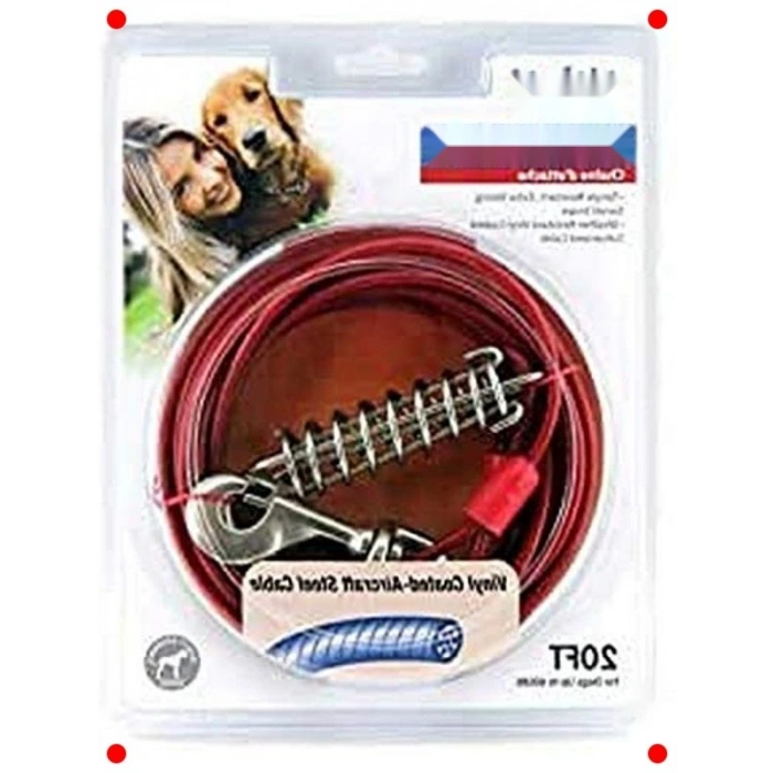 Yaylı Çelik Köpek Bağlama Halatı 6 Metre