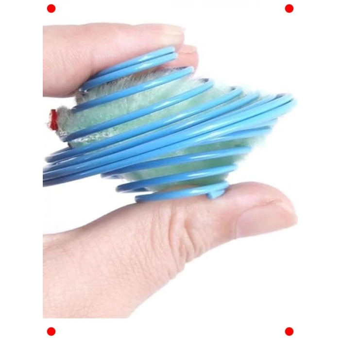 Yaylı Metal Fareli Kafes Kedi Oyun Topu Oyuncak