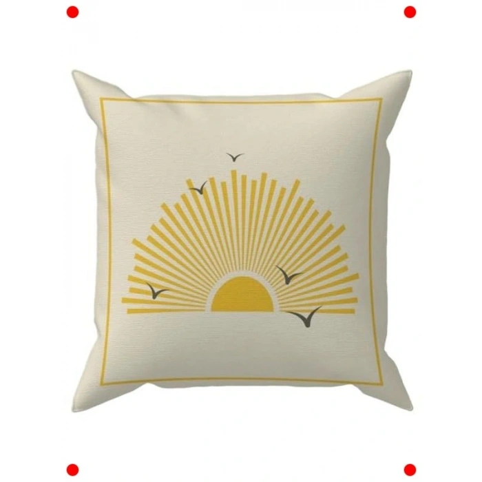 Yaz Temalı Dekoratif Kırlent Kılıfı