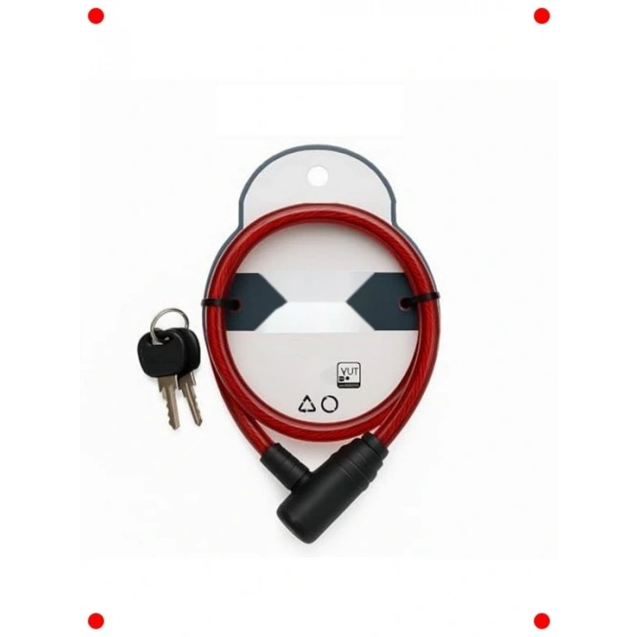 Yedek Anahtarlı Çelik Halat Bisiklet Kilidi 80 CM