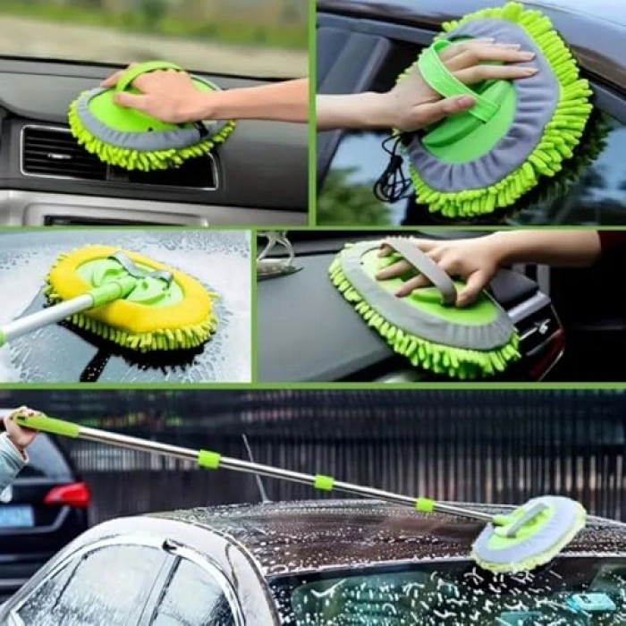 ® Yedek krofiber Bezli Oto Yıkama Mop Seti