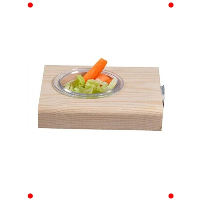 Yemlikli Doğal Ahşap Kuş Tüneği