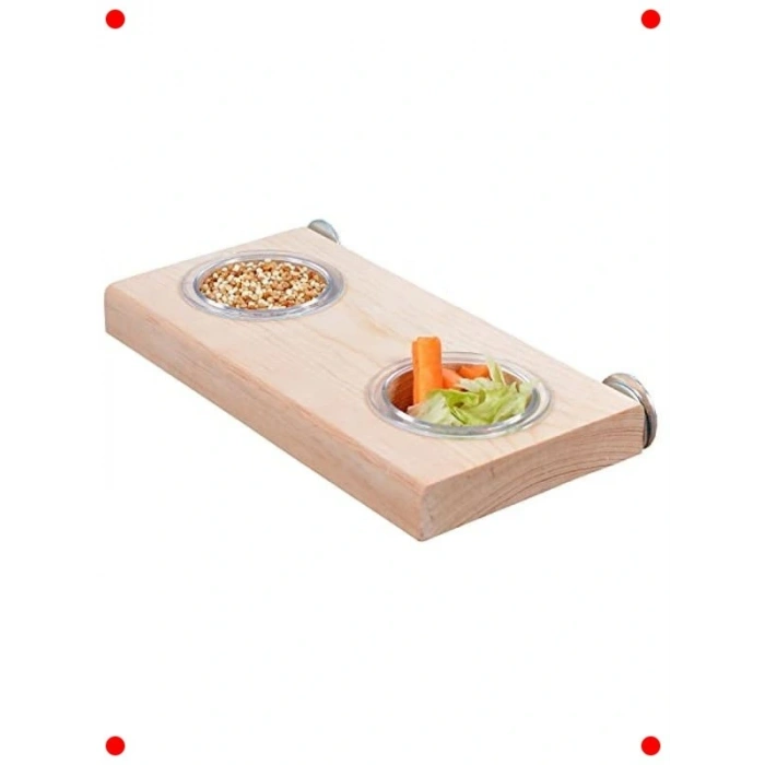 Yemlikli Doğal Ahşap Kuş Tüneği - Ağaç Dalı Tasarım