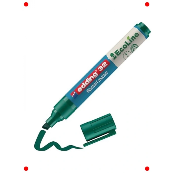 Yeniden Doldurulabilir EcoLine Flipchart Kalemi - Yeşil