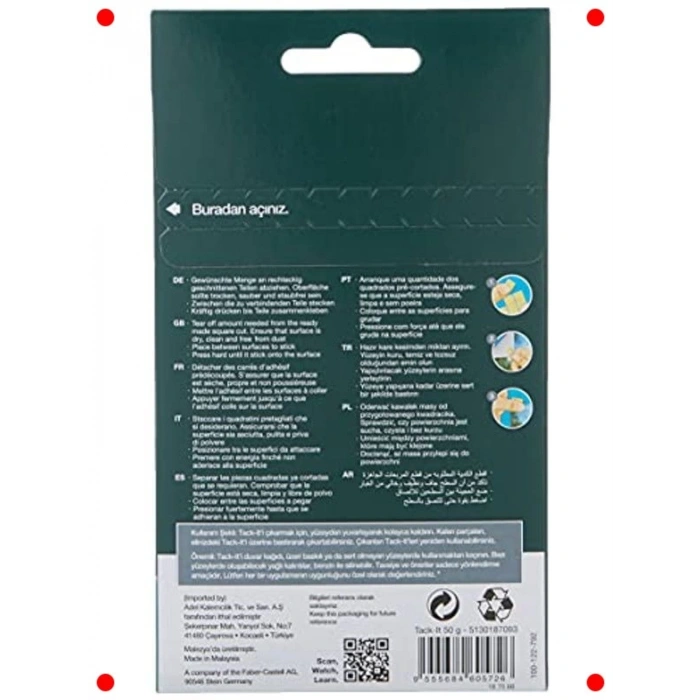 Yeniden Kullanılabilir Yapıştırıcı Hamuru 50 gr - Çok Renkli