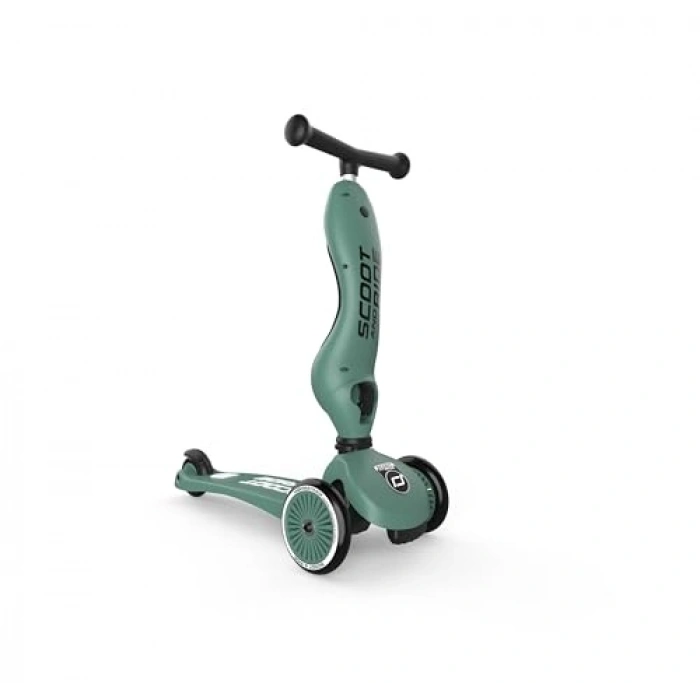 Yeşil 2 Tekerlekli Çocuk Scooter, Oturaklı Tasarım