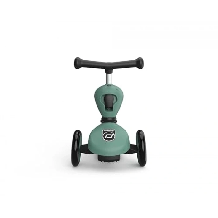 Yeşil 2 Tekerlekli Çocuk Scooter, Oturaklı Tasarım