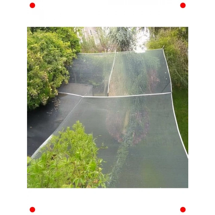 Yeşil %40 Gölgelik File - Şeritli, Halkalı - 1x1M