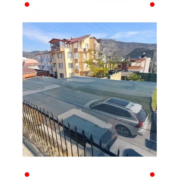 Yeşil %40 Gölgelik File - Şeritli, Halkalı - 1x1M