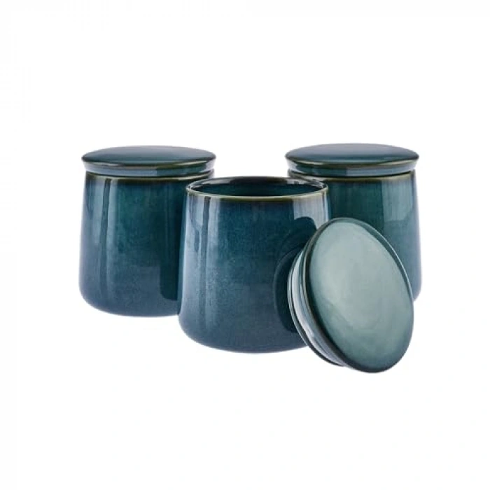 Yeşil Renkli 3lü Baharat Takımı Seti