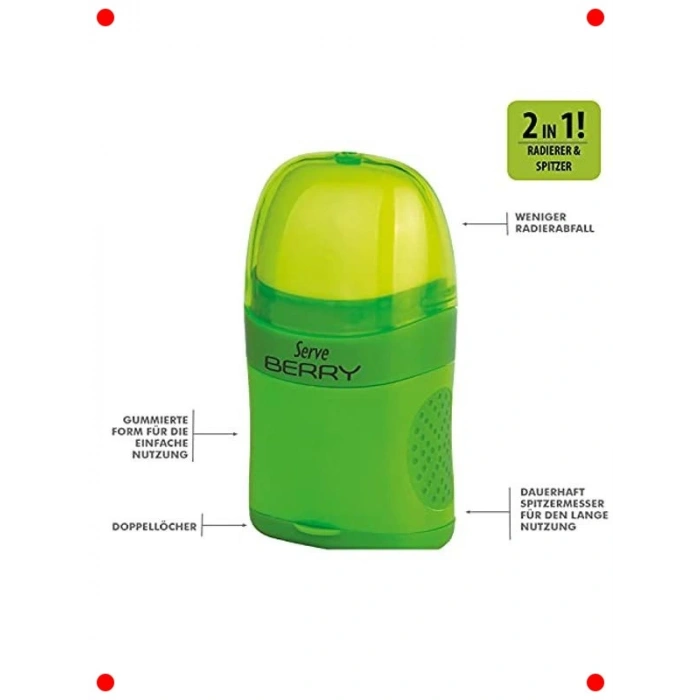 Yeşil Silgili Kalemtıraş