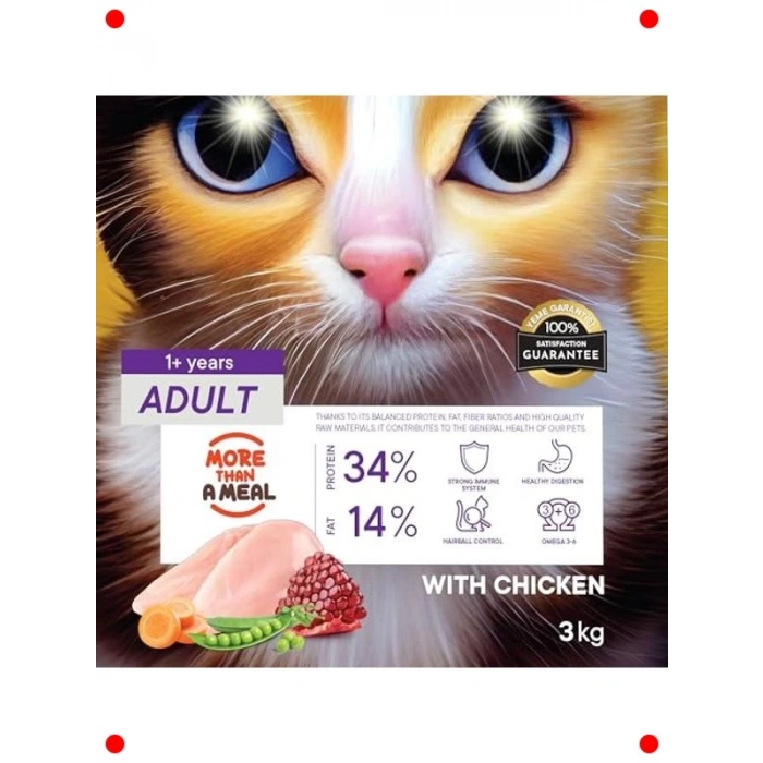 Yetişkin Kediler İçin Tavuklu Kuru Mama 3 Kg