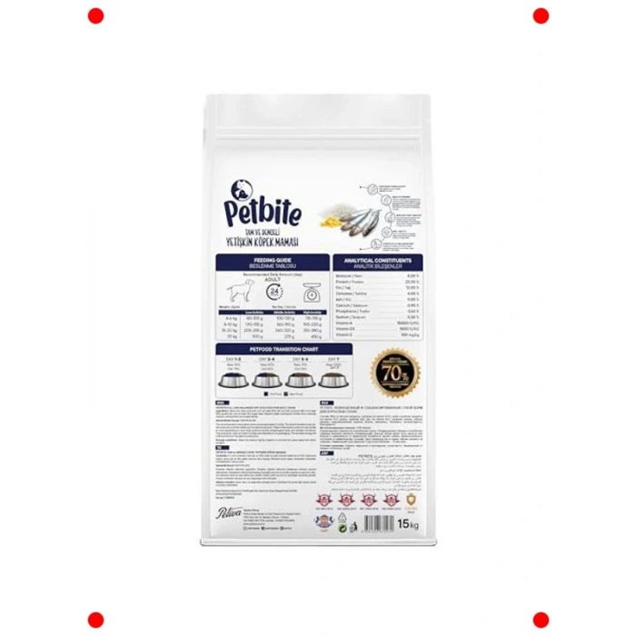 Yetişkin Köpekler İçin Balıklı Kuru Mama 15 Kg