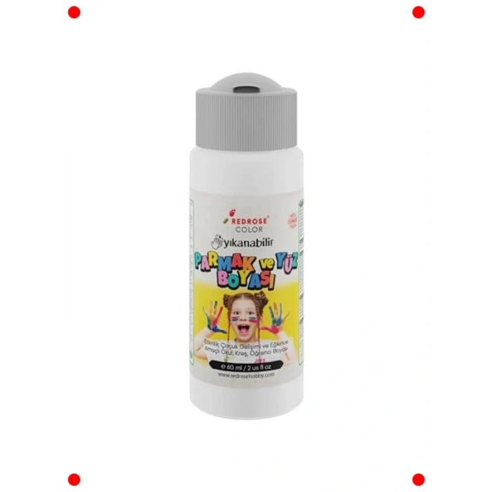 Yıkanabilir Beyaz Parmak Boyası - 60 ml