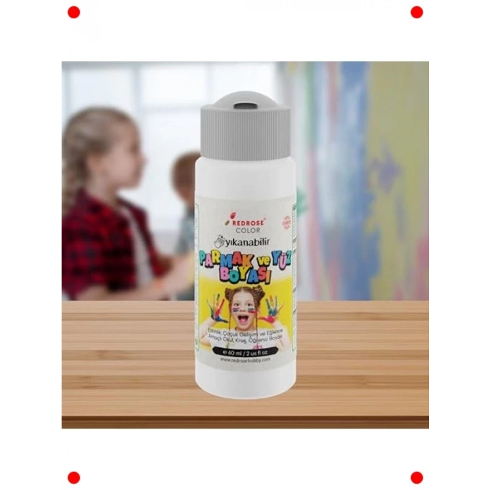 Yıkanabilir Beyaz Parmak Boyası - 60 ml