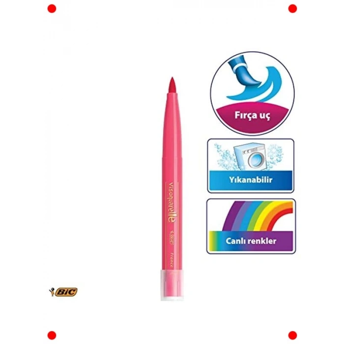 Yıkanabilir Fırça Uçlu Boya Kalemi Seti - 10 Renk