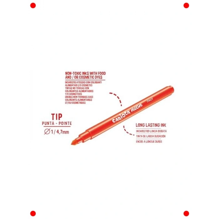 Yıkanabilir Fosforlu Keçeli Kalem Seti, 8li