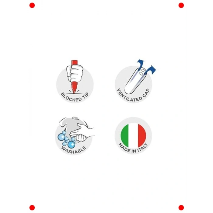 Yıkanabilir Fosforlu Keçeli Kalem Seti, 8li