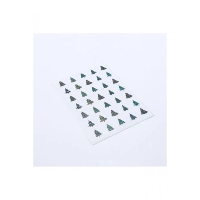 Yılbaşı Çam Ağacı Sticker, 3 cm, 525 Adet