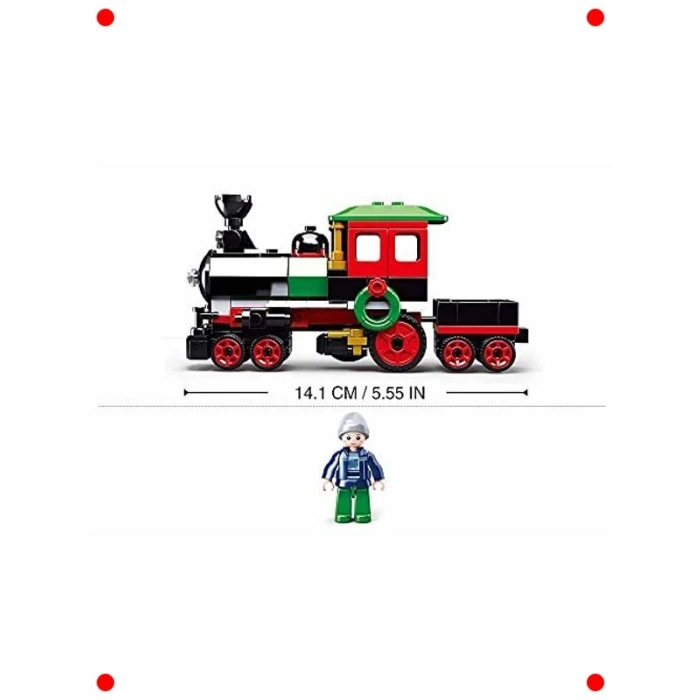 Yılbaşı Temalı Tren Yapım Seti - 156 Parça