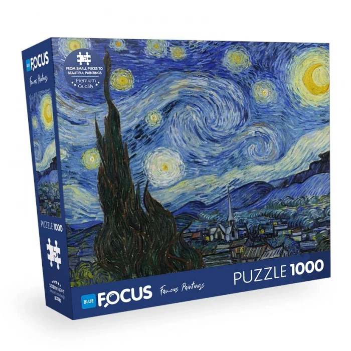 Yıldızlı Gece Temalı 1000 Parça Eğlenceli Puzzle