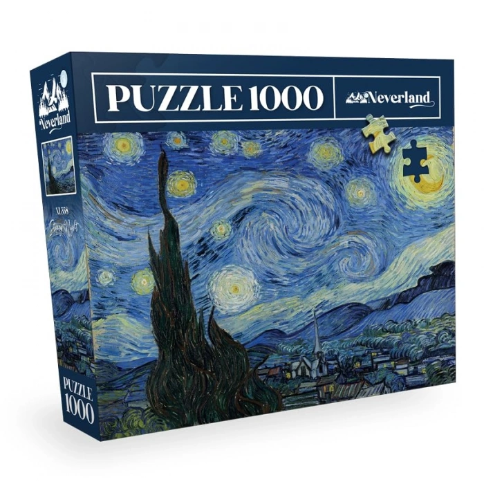Yıldızlı Gece Temalı 1000 Parçalı Eğlenceli Puzzle