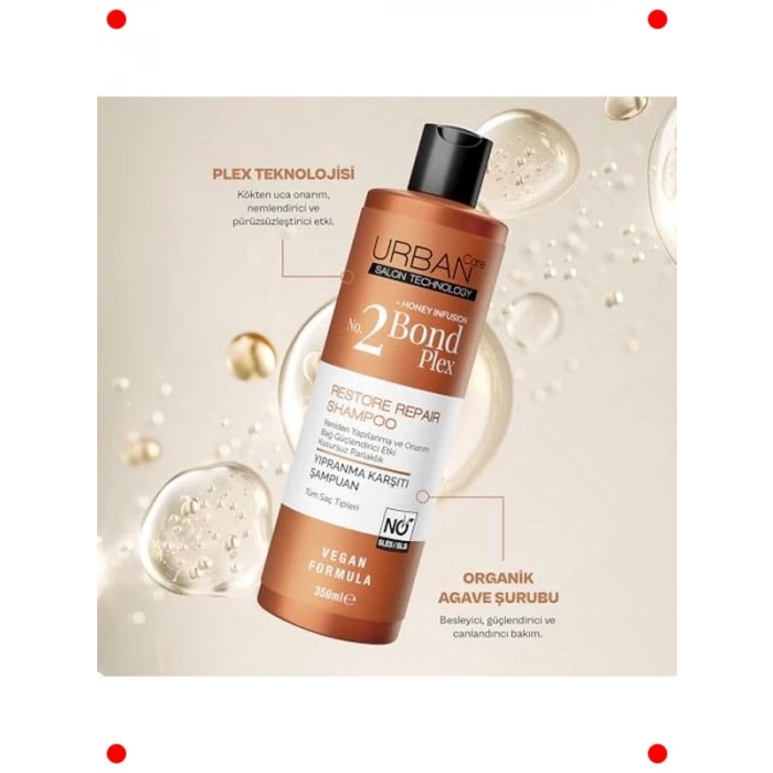 Yıpranma Karşıtı Sülfatsız Saç Bakım Şampuanı Vegan 350 ml